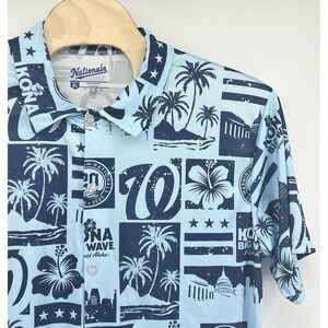 Washington Nationals X Kona Big Wave Beer 20th Anniv Hawaiian Shirt Mens XL